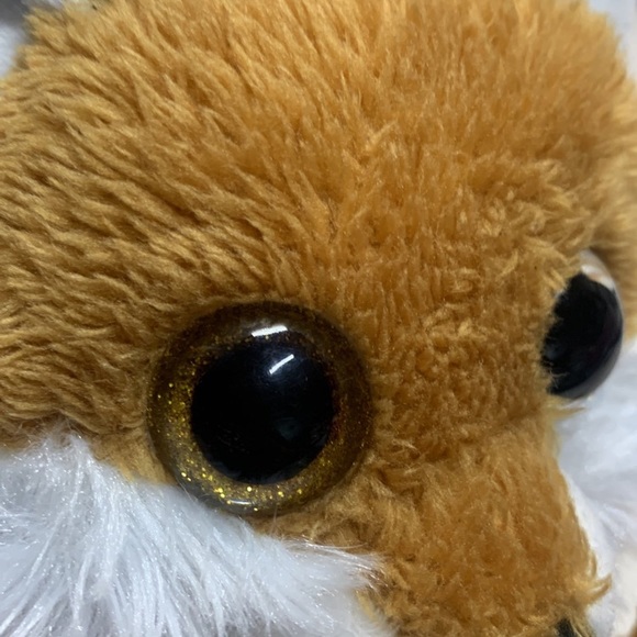 Kellytoy fox plush stuffed animal 7" from 2014 glitter gold eyes - Picture 11 of 11